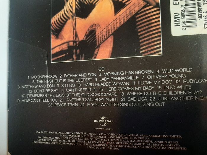 cd original 2003 unopened Cat Stevens CD