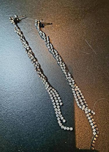 Statement drop crystal earrings