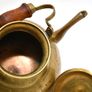 Vintage Indian large Brass kettle With Rosewood Wooden Handle coffee pot tea Image 10