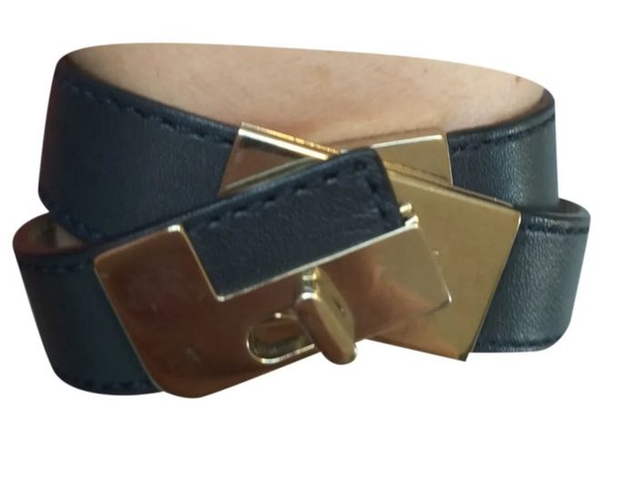 Lancel Leather Cuff Bracelet