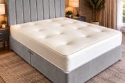 New light grey 4ft6 base headboard and mattress!!!