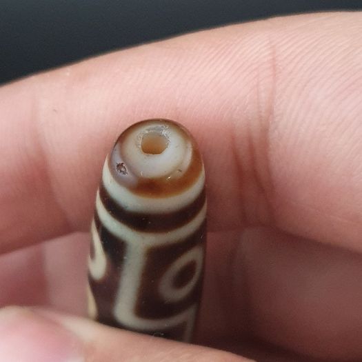 Antique Himalayan 9 Eyes Agate Dzi Bead Amulet