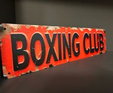 Boxing Club metal sign. Vintage retro Licence player style