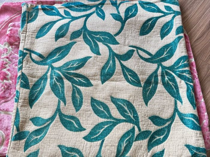 5 Handmade Cushion Covers Pink, Teal & Neutral