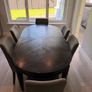 EZ living Monroe extending dining table and chairs - black ash / gray Image 2