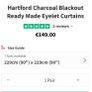 Readymade eyelet curtains with matching cushions Image 5
