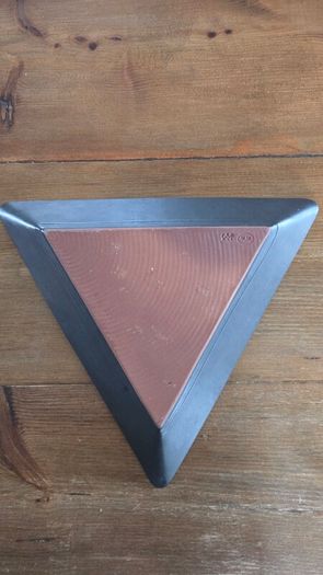 Stephen Pearce Pottery, handmade terracotta Triangle Dish