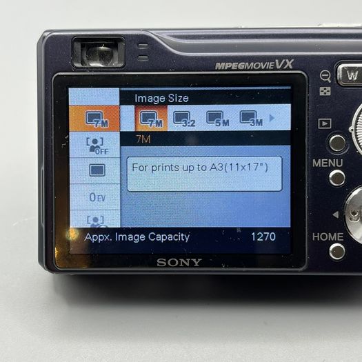 Sony Cybershot DSC-W85 7.2MP Digital Camera - Black - Full Kit - Tested