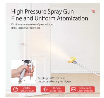 High Pressure Airless Spray Machine, Professional Paint Spray Gun, Home Painting Tool, Internal Power Supply
