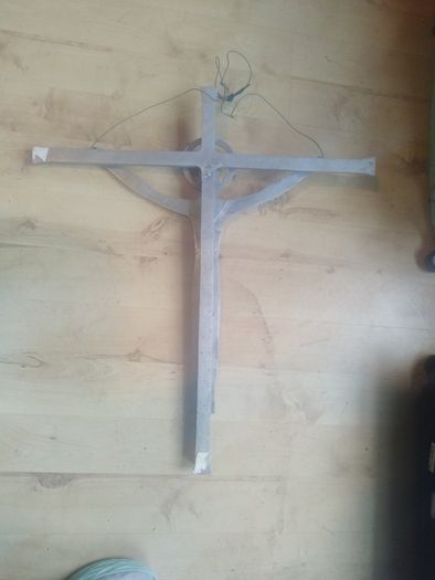 mid century brutalist crucifix free postage