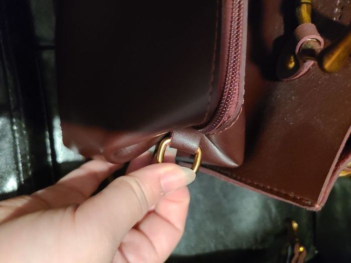 Laura Ashley Bamboo Handle Handbag in Burgundy