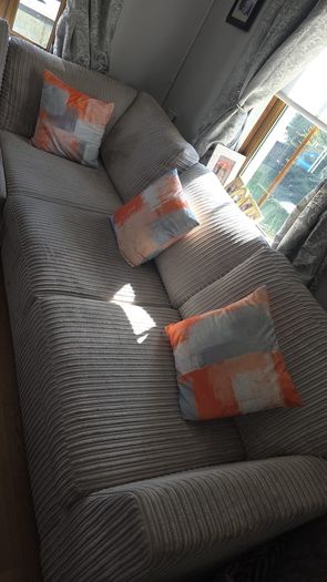 sofa with poof