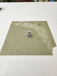 Rare Lego moon baseplate with alien minifig