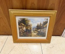 scenic English cottage framed print
