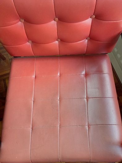 vintage red leather armchair