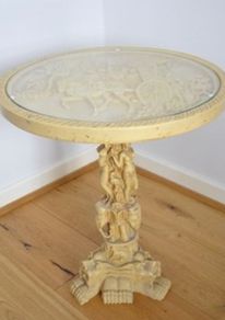 Vintage Asian dragon side table