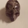 Large Amethyst Gemstone Skull  Hand-Carved Crystal Figurine Image 2