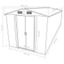 Garden Shed Anthracite 257x990x181 cm Galvanised steel Image 9