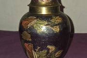 Vintage Cloisonne Brass Jar