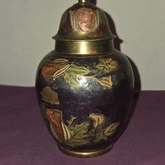 Vintage Cloisonne Brass Jar