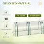 Tunnel Greenhouse Green Grow House Steel Frame for Garden Backyard with Zipper Doors 295x100x80 cm, Clear Image 6