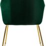 Set of 4 Velvet Dining Room with Back and Armrests Image 4