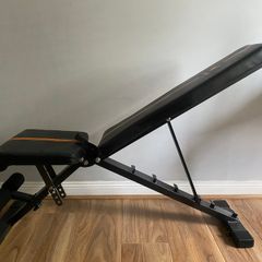 Foldable Adjustable Weight Bench + Dumbbell Weights