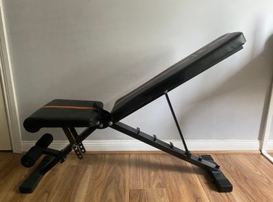 Foldable Adjustable Weight Bench + Dumbbell Weights
