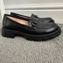 Women's black loafers genuine leather,women shoes Image 5