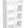 BRAND NEW 4 Tiers Hollow Out Shoe Rack Stand Storage Organiser Shelf - White Image 4