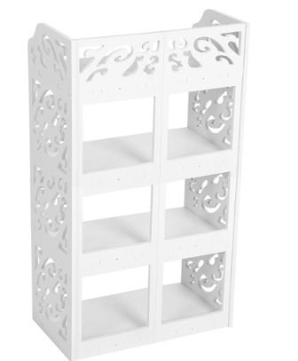 BRAND NEW 4 Tiers Hollow Out Shoe Rack Stand Storage Organiser Shelf - White
