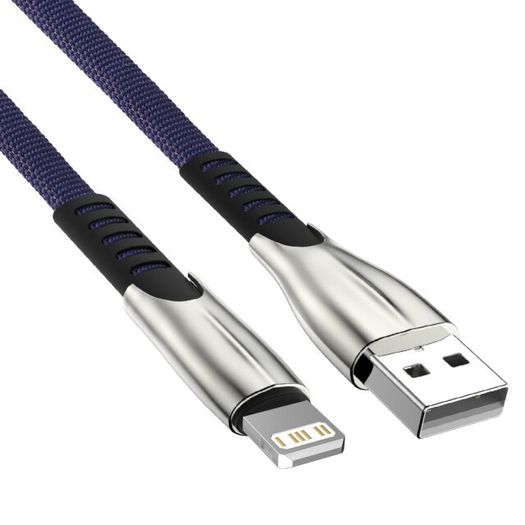 NOHON Premium 3M Apple 3A Lightning Fast Charger & Data Sync Zinc Alloy Flat Nylon Braided Cable (Brand New/Warranty)
