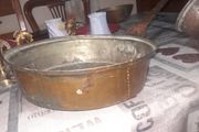 Large Antique Copper and Iron Deep Pan around the 19th or early 20th century, Postage Available or Collection on all my items