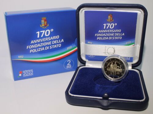 Italy 2 Euro Commemorative Coin 2022 - Italian National Police. Proof.
