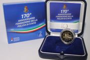 Italy 2 Euro Commemorative Coin 2022 - Italian National Police. Proof.