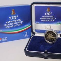 Italy 2 Euro Commemorative Coin 2022 - Italian National Police. Proof.