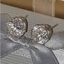 Vintage Hallmarked Silver White Sapphire Earrings Image 6