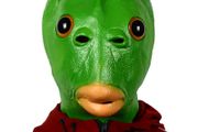 Green Fish Head Mask Halloween Funny Cosplay Costume Mask Unisex Adult Carnival Party Headdress Props