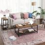 coffee table in retro style, coffee table in 50/60s look, living room table with large shelf, coffee table, retro furniture for your living room, foyer, simple construction, wood look Image 2