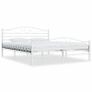 Bed Frame White Metal 160x200 cm Image 5