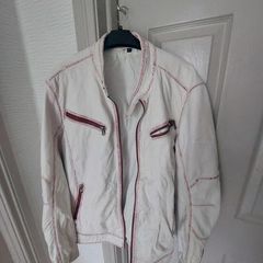 Mens White Leather Jacket / Tyler Durden