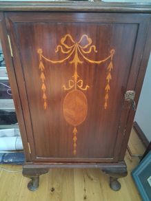 Pair of Mahogany Lockers