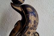 Mid-century embossed brass dancing dolphin sculpture