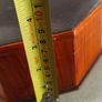 Vintage Octagonal Wood Jewelry Box: Lether Inlay, Mirrored Storage Image 4