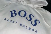 ROCKY BALBOA BOSS white hoodie ROCKY IV boxing movie Official Sylvester Stallone merchandise
