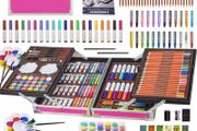 Art Set for Kids, 139PCS Art Kits For Kids, Deluxe Painting Aluminum Box Art Set, Coloring Drawing Art Supplies Case Gift for Artists Teens Adults Boys Girls AVAILABLE IN PINK AND BLUE (FREE POSTAGE)