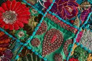 Pair of Handmade Indian Patchwork Embroidered Cushion Covers