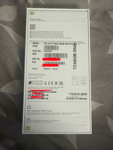 iPhone 17 Pro Max 256GB sealed
