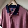 GANT Mens 4 Color Oxford Polo Shirt Pink Navy Contrast Trim Size 3XL Image 4