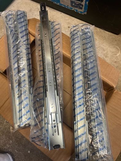 Qty 8.  Zinc-plated Ball Bearing Drawer Runners